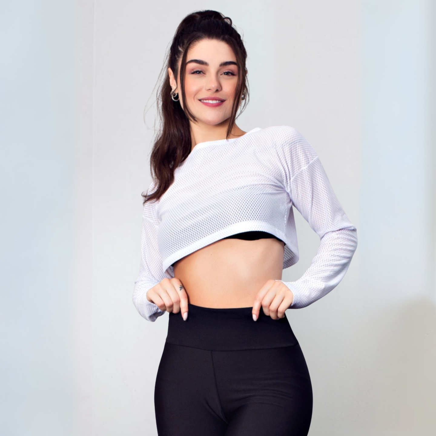 Cropped Energy Feminino Manga Longa