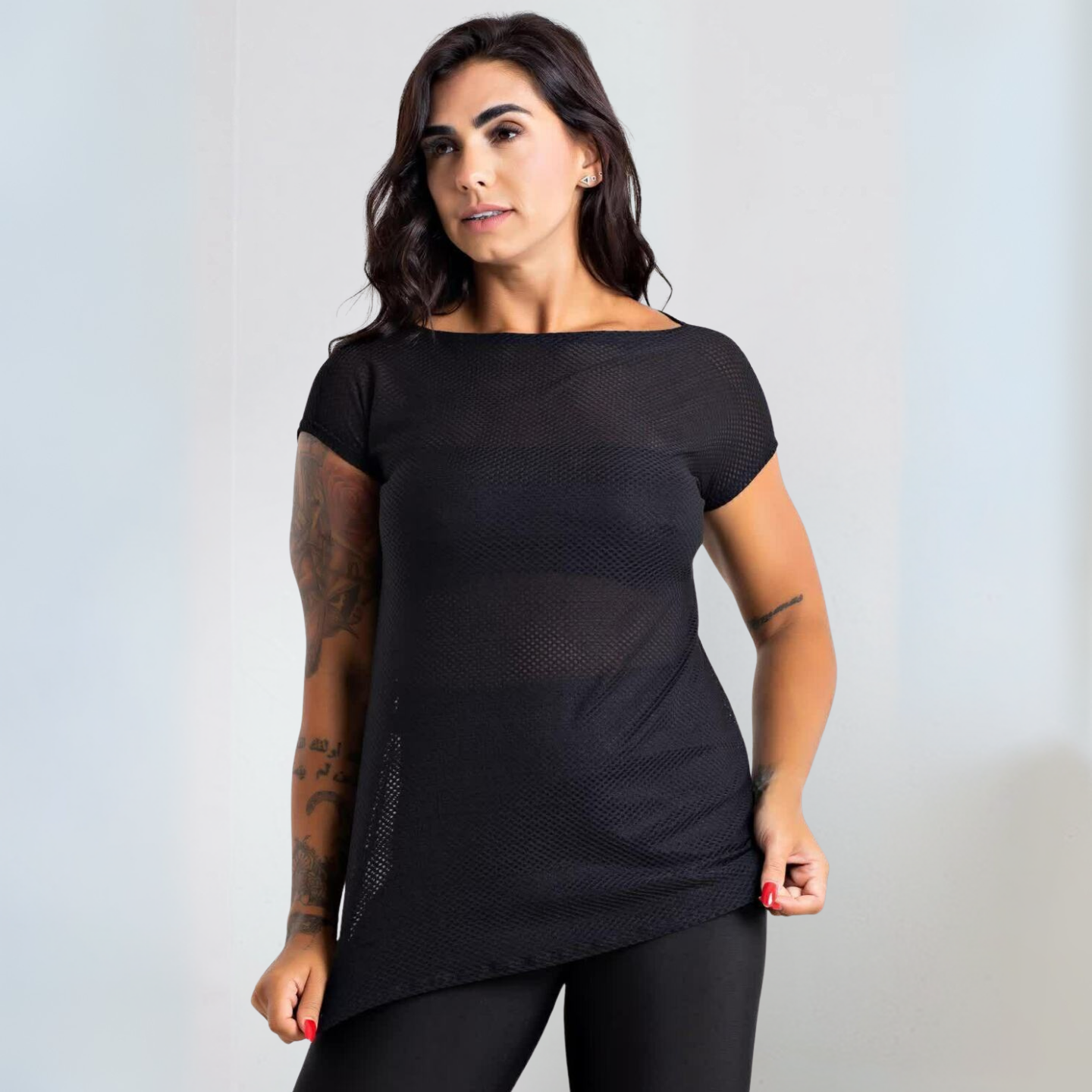Blusa Fitness Black Wave