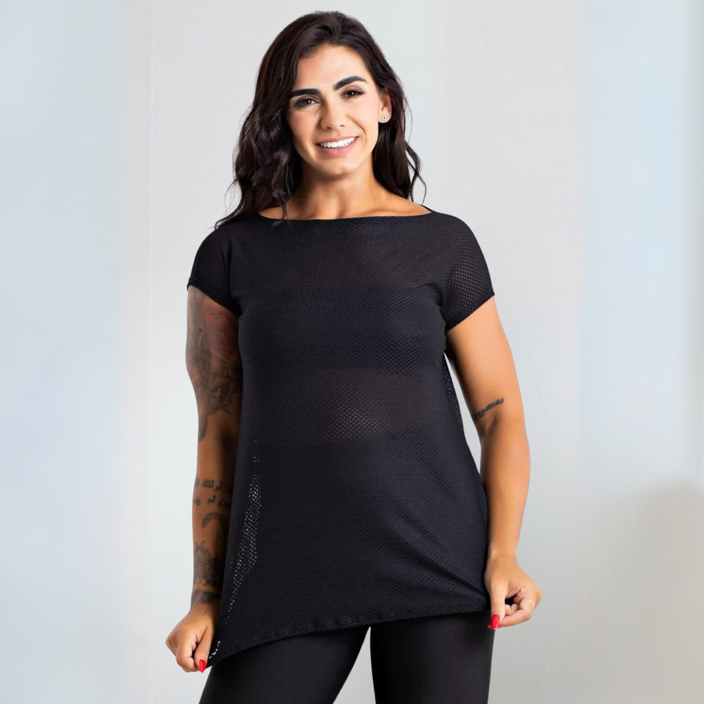 Blusa Fitness Black Wave