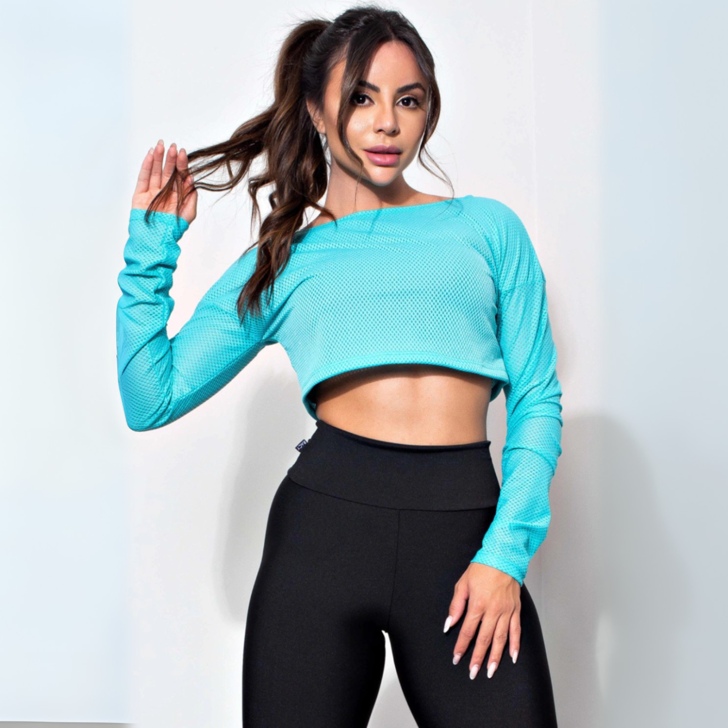 Cropped Infinity Fit Manga Longa