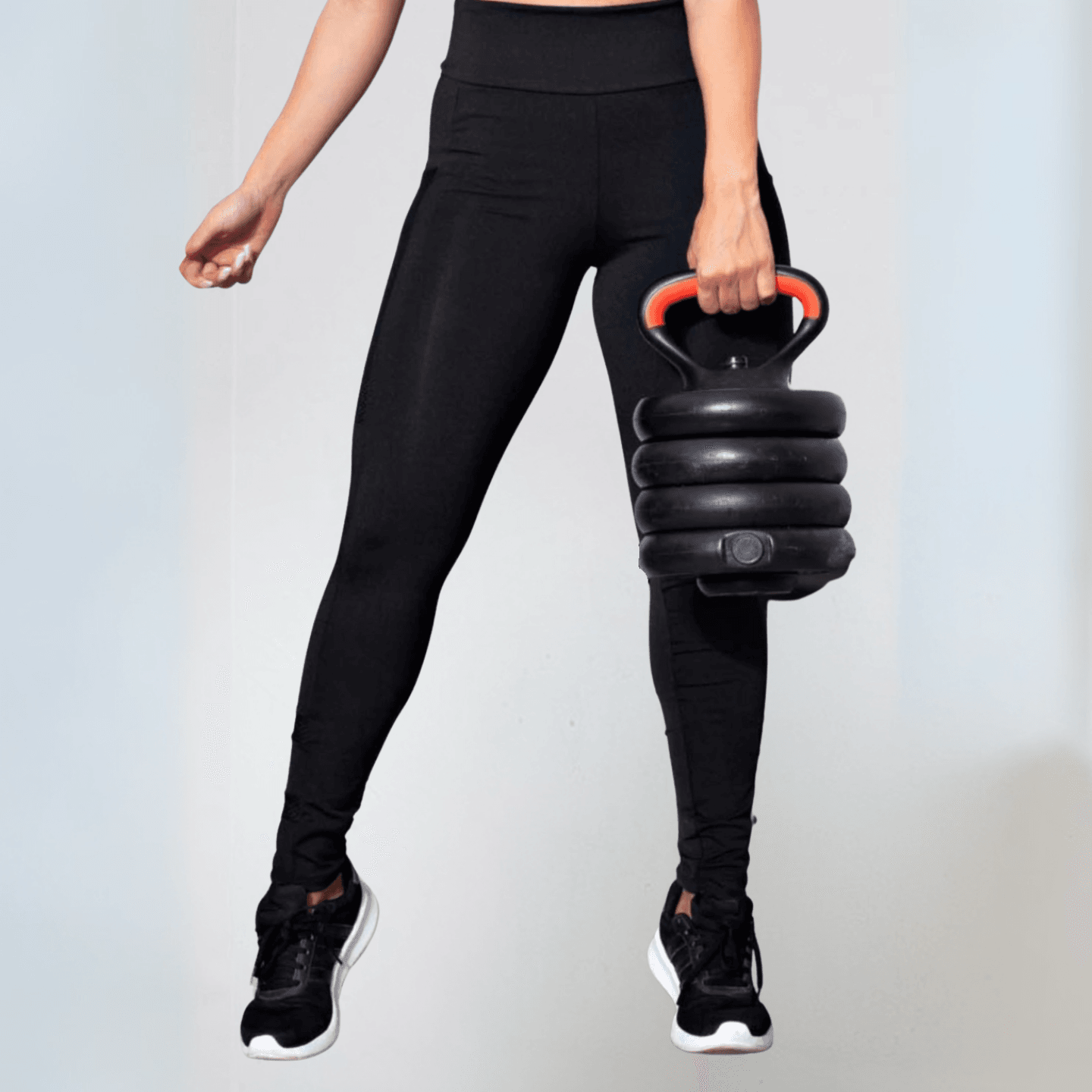 Calça Legging Fitness Preta com Bolso em Tela | REF: LX83 - ATIVA WEAR