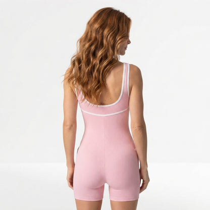 Macacão Fitness Feminino Camisole Sem Costura Costas Abertas Conforto Sensorial Yoga e Pilates Poliamida | Ativa Wear