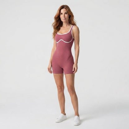 Macacão Fitness Feminino Camisole Sem Costura Costas Abertas Conforto Sensorial Yoga e Pilates Poliamida | Ativa Wear