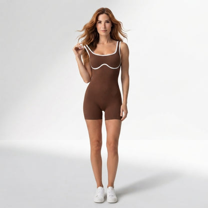 Macacão Fitness Feminino Camisole Sem Costura Costas Abertas Conforto Sensorial Yoga e Pilates Poliamida | Ativa Wear