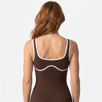 Macacão Fitness Feminino Camisole Sem Costura Costas Abertas Conforto Sensorial Yoga e Pilates Poliamida | Ativa Wear