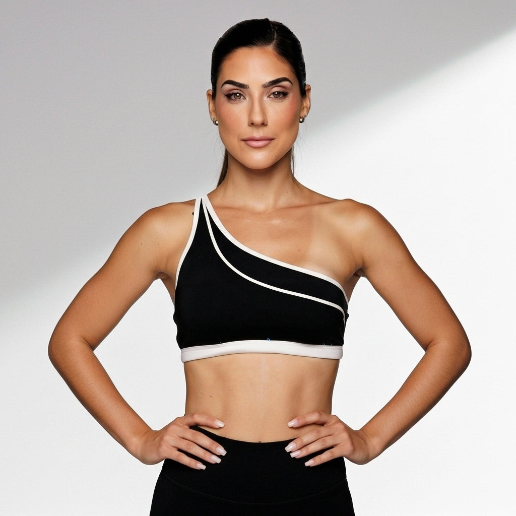 Top fitness feminino cós largo acabamento liso Flow, foto 3 – Ativa Wear