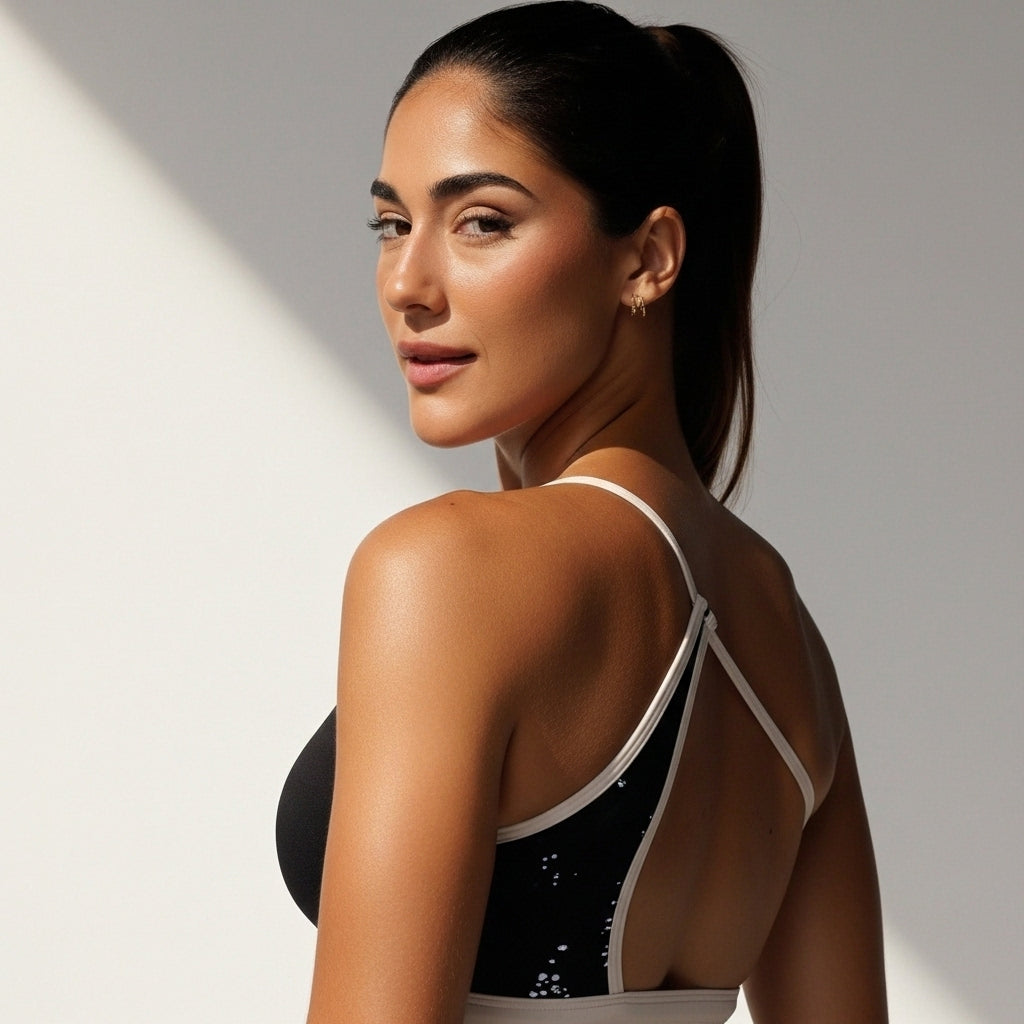 Top fitness feminino cós largo acabamento liso Flow, foto 2 – Ativa Wear