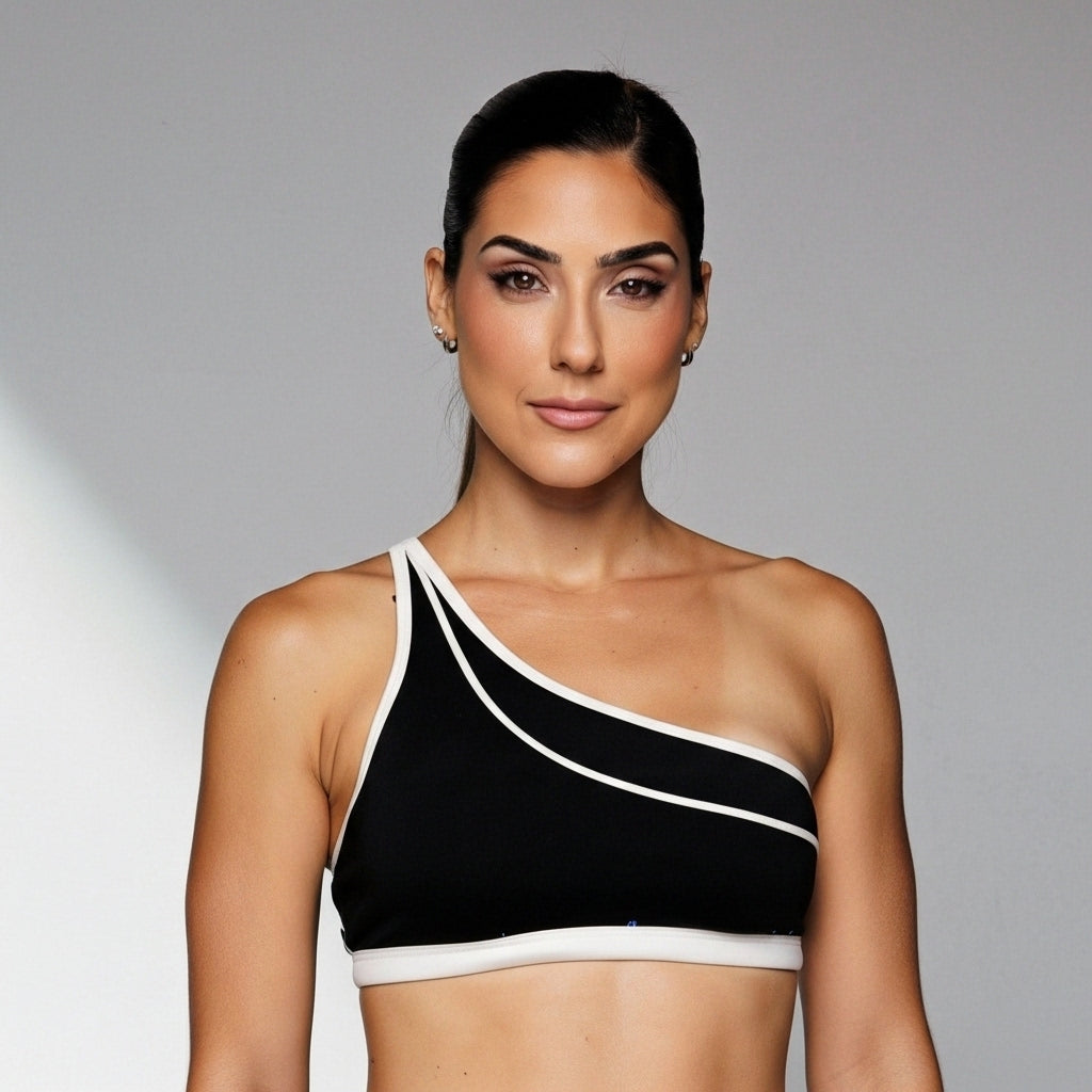 Top fitness feminino cós largo acabamento liso Flow – Ativa Wear