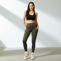 Legging fitness feminina cós alto com bolso em poliamida Utility - Ativa Wear