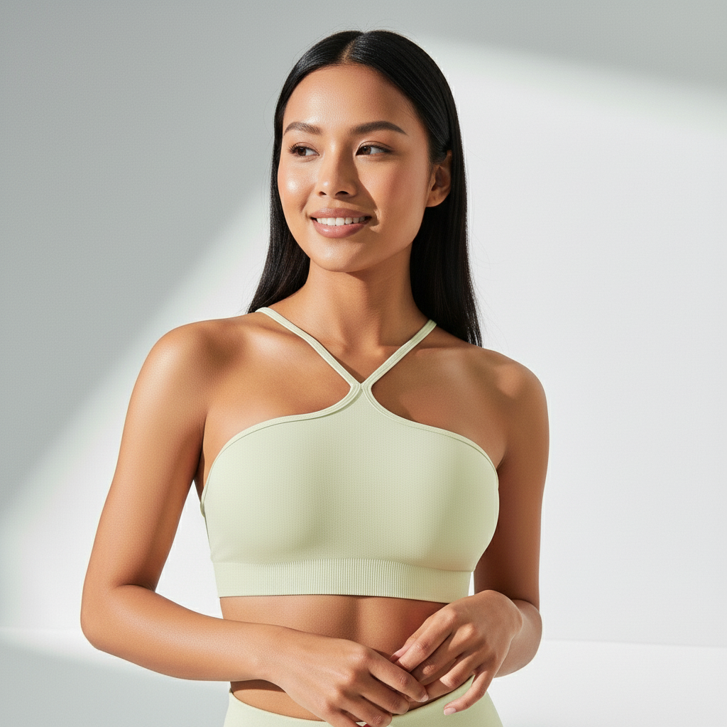 Top Fitness Feminino Baixo Impacto Costas Vazadas Visual Elegante Pilates e Yoga Poliamida | Ativa Wear