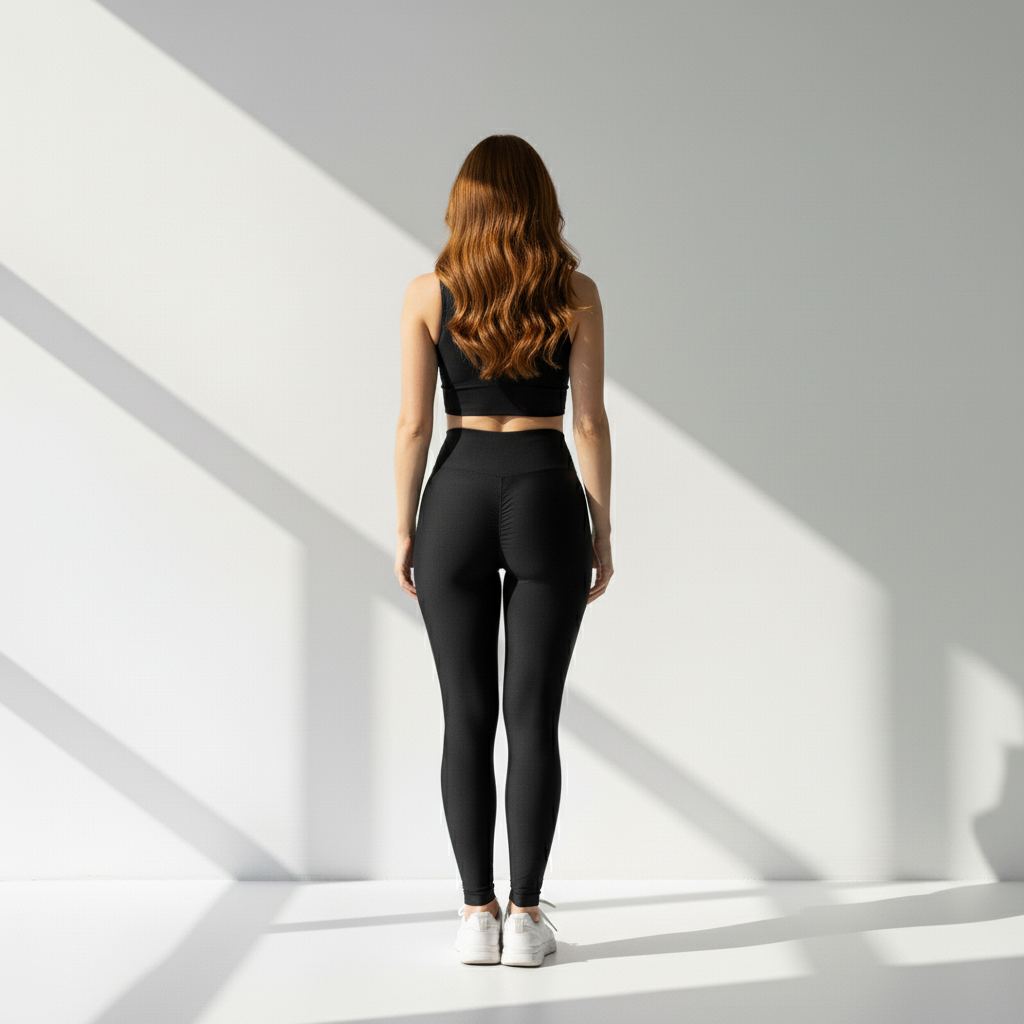Legging Fitness Feminina Cós Alto Zero Transparência Flexível Movimento Livre Treino Poliamida | Ativa Wear