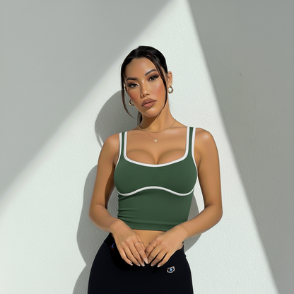 Top Cropped Feminino Efeito Lipo Modelador Barriga Chata Silhueta Esculpida Academia Poliamida | Ativa Wear