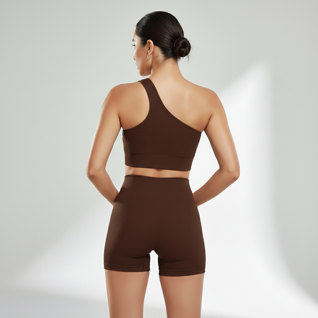 Conjunto Fitness Feminino Luxo 2 Peças Top e Legging Cós Alto Poliamida Encorpada Look Premium | Ativa Wear