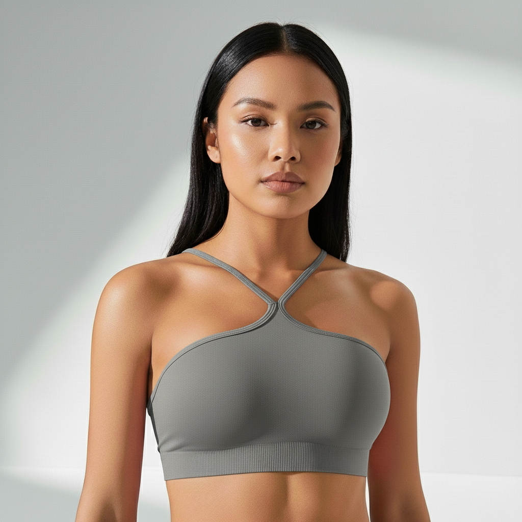 Top Fitness Feminino Baixo Impacto Costas Vazadas Visual Elegante Pilates e Yoga Poliamida | Ativa Wear