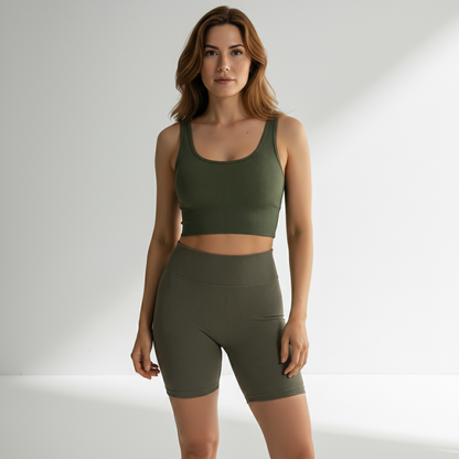 Bermuda Fitness Feminina Alta Compressão Cós Alto Zero Transparência Treino Academia Poliamida | Ativa Wear