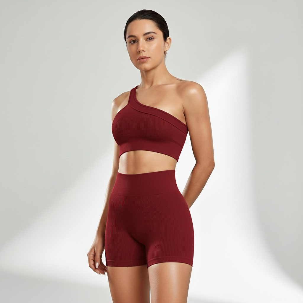 Conjunto Fitness Feminino Luxo 2 Peças Top e Legging Cós Alto Poliamida Encorpada Look Premium | Ativa Wear