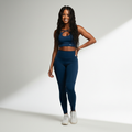 Legging fitness feminina alta compressão Pulse na cor Azul-Marinho – Ativa Wear