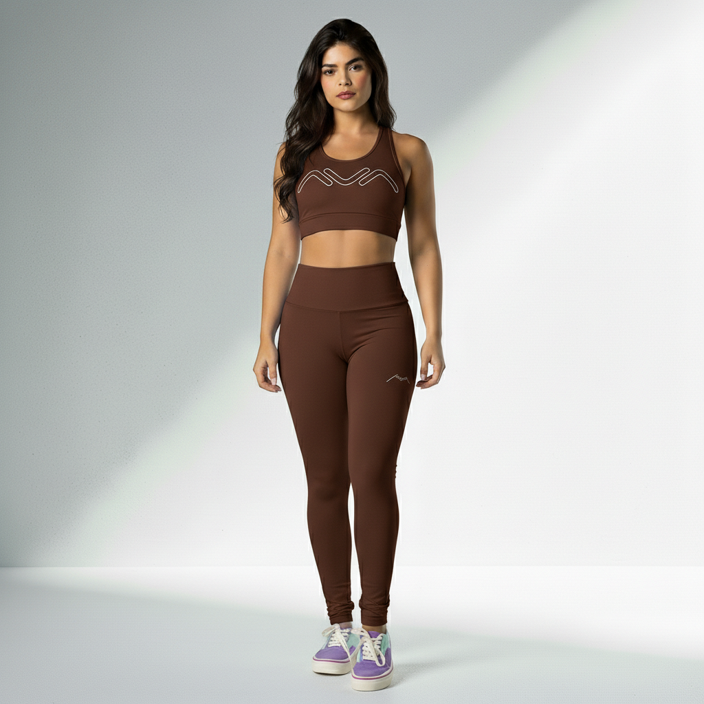 Legging fitness feminina toque macio Drift na cor Chocolate – Ativa Wear
