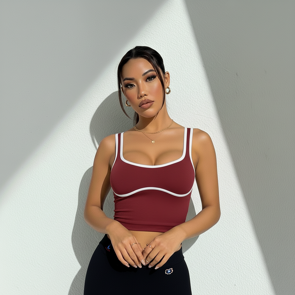 Top Cropped Feminino Efeito Lipo Modelador Barriga Chata Silhueta Esculpida Academia Poliamida | Ativa Wear