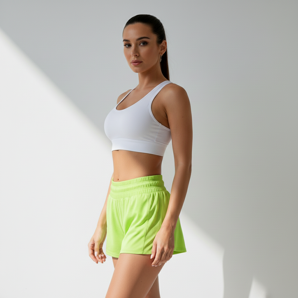 Bermuda Ciclista Fitness Feminina Alta Compressão Cós Alto Segunda Pele Academia Poliamida | Ativa Wear
