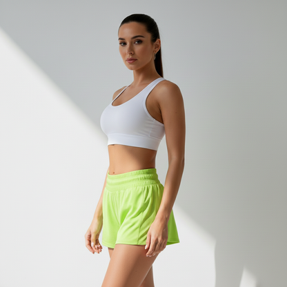 Bermuda Ciclista Fitness Feminina Alta Compressão Cós Alto Segunda Pele Academia Poliamida | Ativa Wear