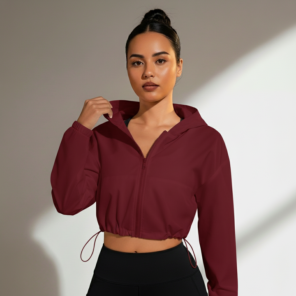 Jaqueta Fitness Feminina Corta Vento Proteção Frio Zero Transparência Corrida e Lifestyle Poliéster | Ativa Wear