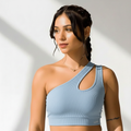 Top fitness feminino sem costura Flex na cor Azul-Bebê – Ativa Wear