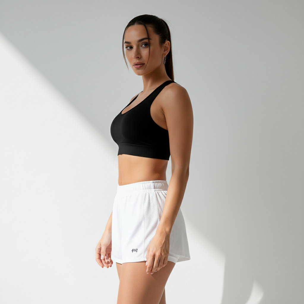 Bermuda Ciclista Fitness Feminina Alta Compressão Cós Alto Segunda Pele Academia Poliamida | Ativa Wear