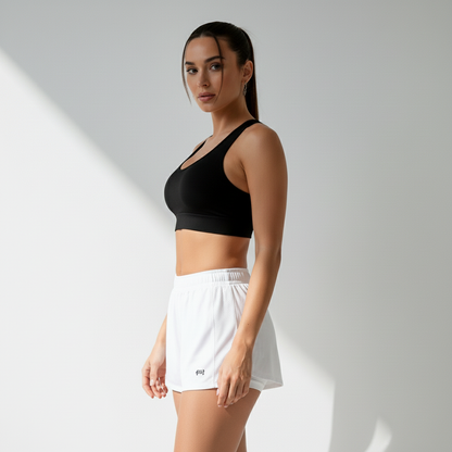 Bermuda Ciclista Fitness Feminina Alta Compressão Cós Alto Segunda Pele Academia Poliamida | Ativa Wear