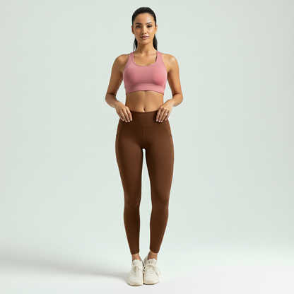 Legging Fitness Feminina Empina Bumbum Efeito Lipo Cós Alto Silhueta Esculpida Treino Poliamida | Ativa Wear
