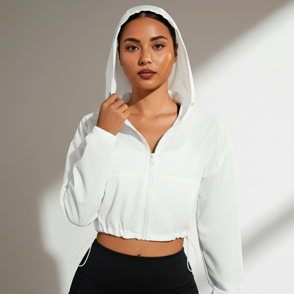 Jaqueta Fitness Feminina Corta Vento Proteção Frio Zero Transparência Corrida e Lifestyle Poliéster | Ativa Wear