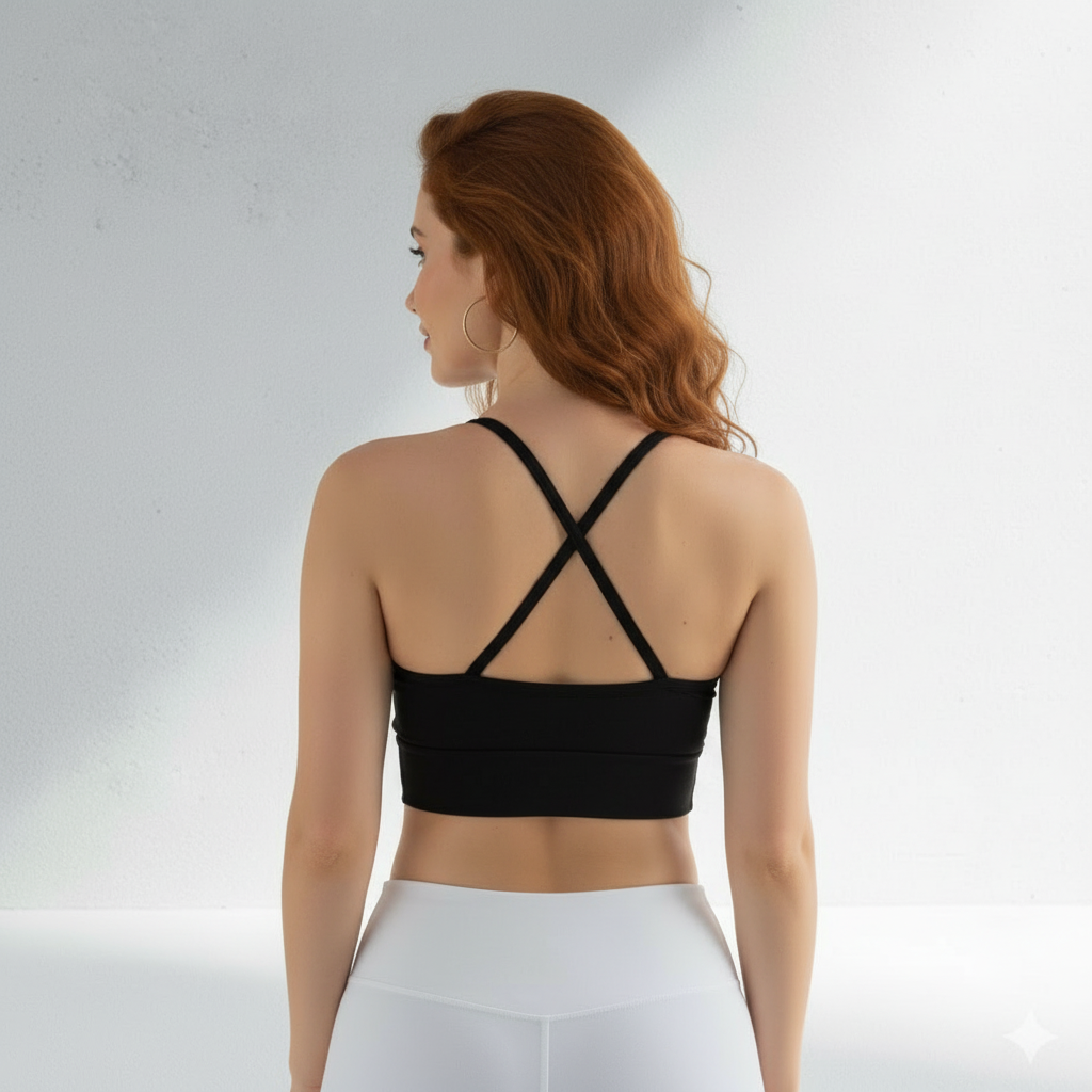 Top fitness feminino costas nadador Racer, foto 3 – Ativa Wear