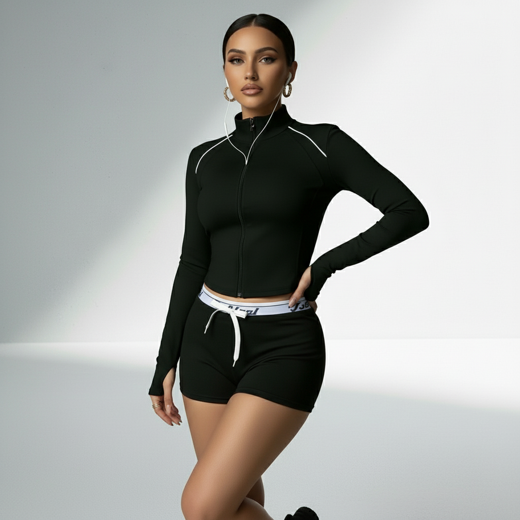 Jaqueta academia feminina compressão pós-treino Recharge - Ativa Wear