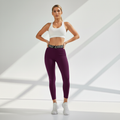 Legging fitness feminina compressão modeladora Sculpt na cor Vinho – Ativa Wear