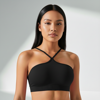 Top Fitness Feminino Baixo Impacto Costas Vazadas Visual Elegante Pilates e Yoga Poliamida | Ativa Wear