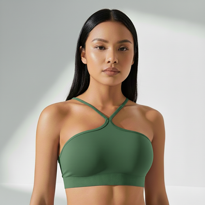 Top Fitness Feminino Baixo Impacto Costas Vazadas Visual Elegante Pilates e Yoga Poliamida | Ativa Wear