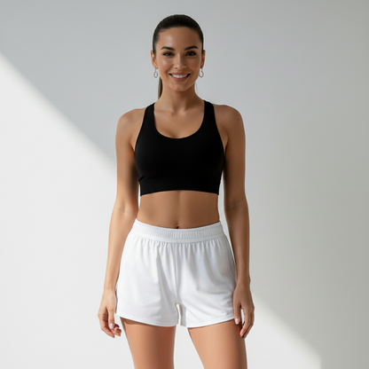 Bermuda Ciclista Fitness Feminina Alta Compressão Cós Alto Segunda Pele Academia Poliamida | Ativa Wear