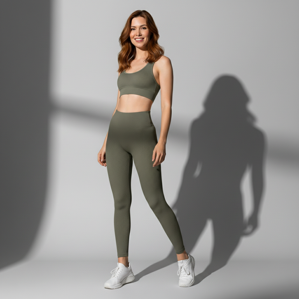 Conjunto fitness feminino Fuse sem costura - Ativa Wear