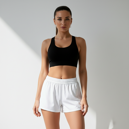 Bermuda Ciclista Fitness Feminina Alta Compressão Cós Alto Segunda Pele Academia Poliamida | Ativa Wear