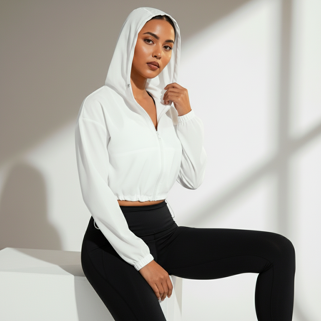 Jaqueta Fitness Feminina Corta Vento Proteção Frio Zero Transparência Corrida e Lifestyle Poliéster | Ativa Wear