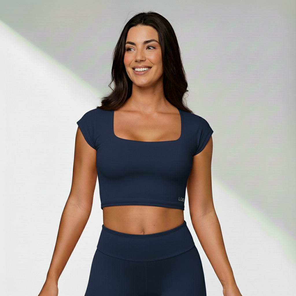 Top fitness feminino alta sustentação para alto impacto Impact na cor Azul-Marinho – Ativa Wear
