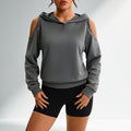 Moletom fitness feminino cropped com capuz Flex Urban - Ativa Wear