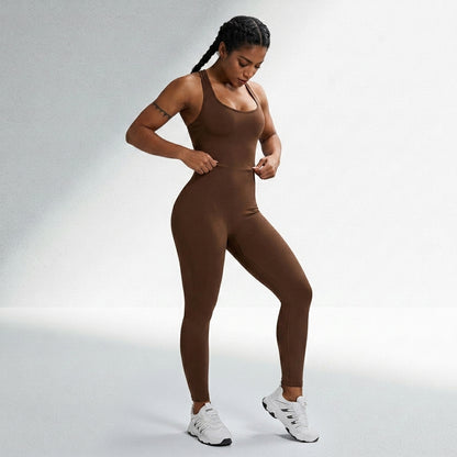 Macacão Fitness Feminino Sem Costura Alta Compressão Silhueta Esculpida Musculação Poliamida | Ativa Wear