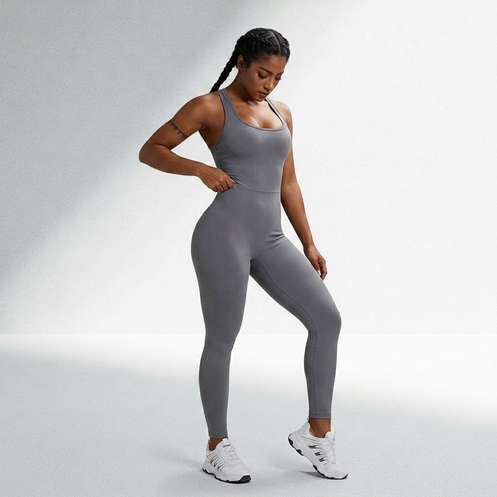 Macacão Fitness Feminino Sem Costura Alta Compressão Silhueta Esculpida Musculação Poliamida | Ativa Wear