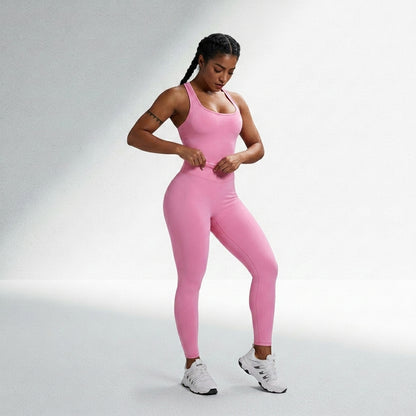 Macacão Fitness Feminino Sem Costura Alta Compressão Silhueta Esculpida Musculação Poliamida | Ativa Wear