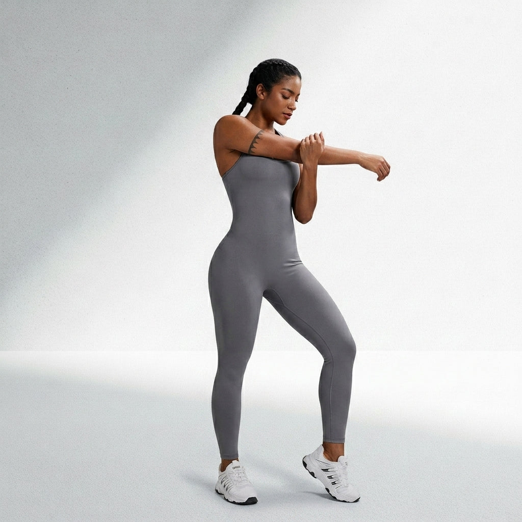 Macacão Fitness Feminino Sem Costura Alta Compressão Silhueta Esculpida Musculação Poliamida | Ativa Wear