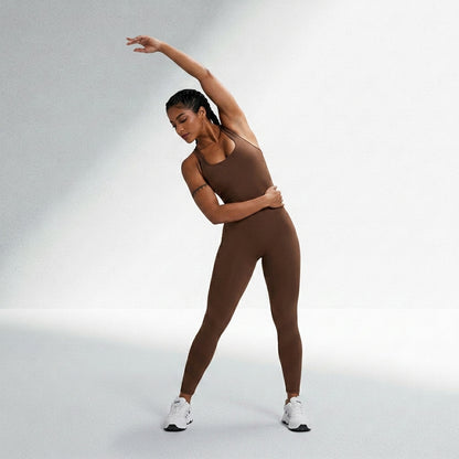 Macacão Fitness Feminino Sem Costura Alta Compressão Silhueta Esculpida Musculação Poliamida | Ativa Wear