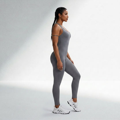 Macacão Fitness Feminino Sem Costura Alta Compressão Silhueta Esculpida Musculação Poliamida | Ativa Wear