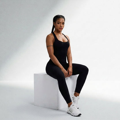Macacão Fitness Feminino Sem Costura Alta Compressão Silhueta Esculpida Musculação Poliamida | Ativa Wear