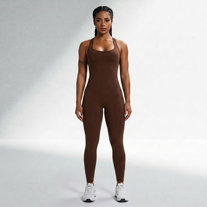 Macacão Fitness Feminino Sem Costura Alta Compressão Silhueta Esculpida Musculação Poliamida | Ativa Wear